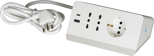 MULTIP SCRIVANIA USB+INT BIANCO