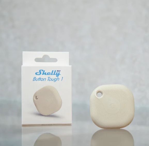 Shelly BLU Button Tough 1 Ivory - Pulsante Smart Bluetooth IP54 Bianco