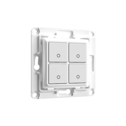 Shelly Wall Switch 4 - Pulsanti filari da parete 4 tasti bianco con supp relè