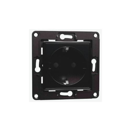 Shelly Wall Socket 1, Presa a muro EU/Schuko Nera
