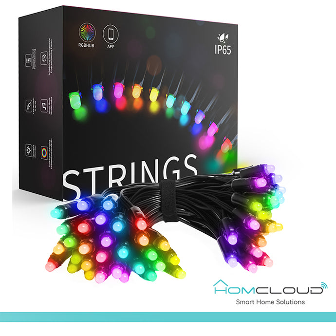 Stringa di Luci decorative a Led Smart OUTDOOR RGB-IC Wi-Fi+Bluetooth 10M IP65